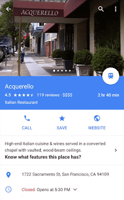 Google Maps Features
