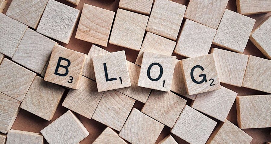 Blog written on tiles