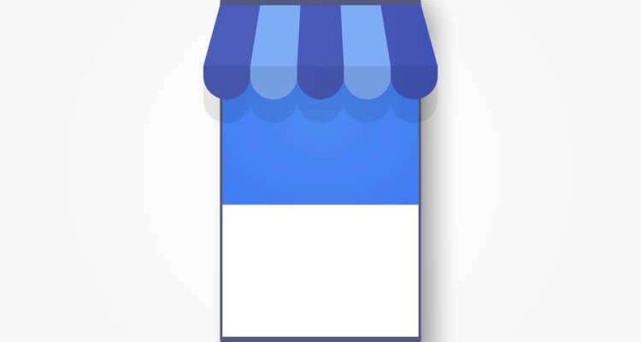 Google My Business logo on a mobile phone screen