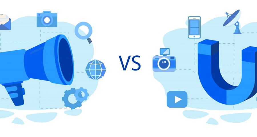 Concept,Comparison,Between,Inbound,And,Outbound,Marketing,For,Web,Page,