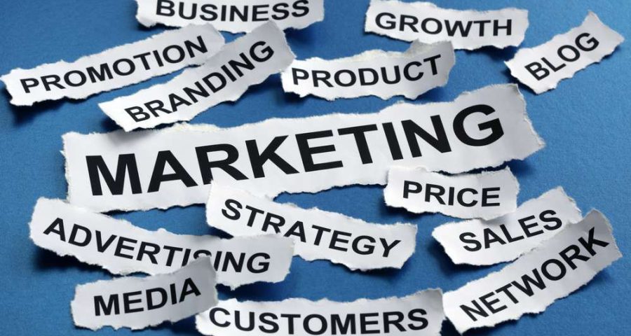 Marketing image that contains areas of a diverse marketing strategy