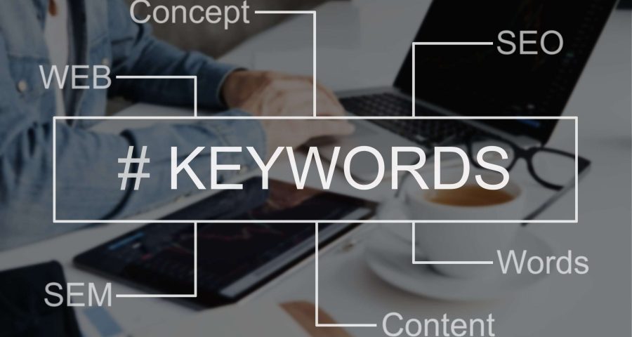keywords written with lines to other SEO terms