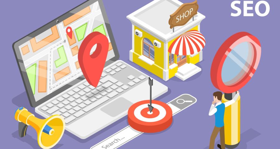 Google Maps, search, and marketplace illustrations