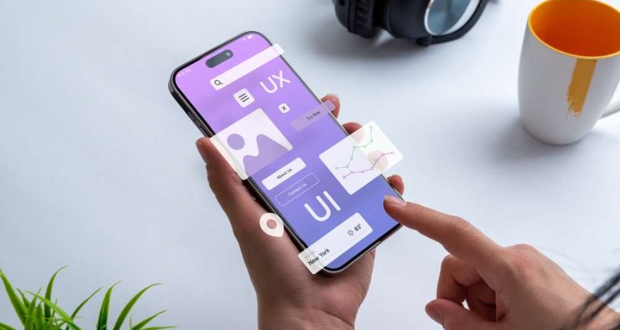 Someone optimizing their user experience and design of their website for mobile