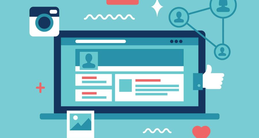 Social media graphic diagram