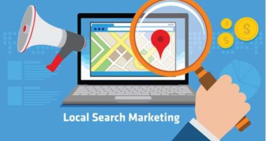 local SEO showing location on a map