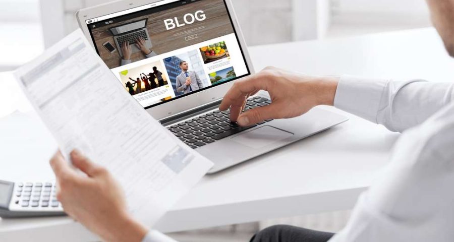 blog page on website