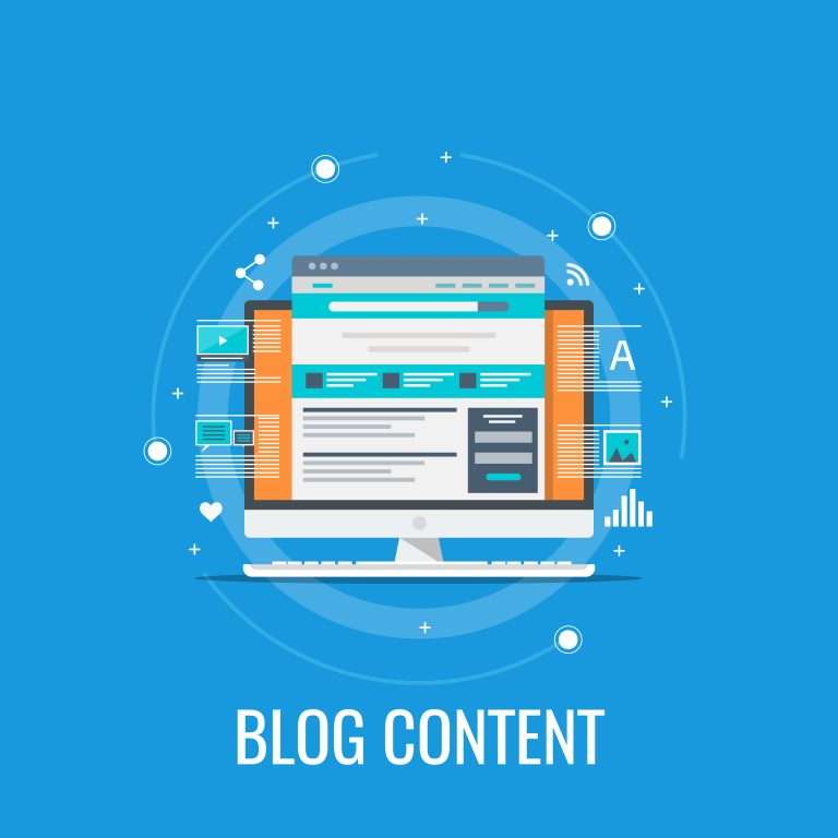 computer screen with blog content