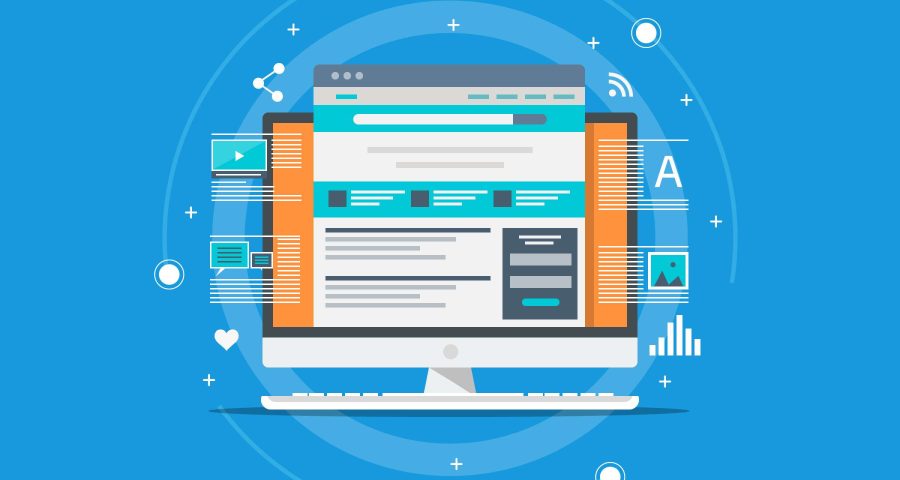 computer screen with blog content