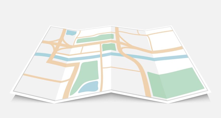 Folded Paper Map Animation